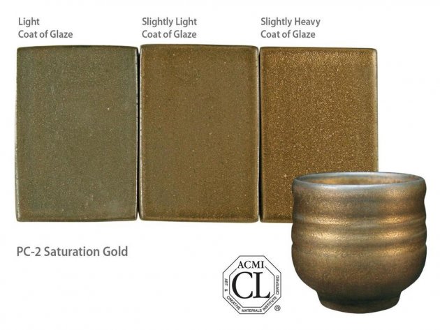 AMACO Potter's Choice - PC-2 Saturation Gold - 古銅金 (16oz) 1