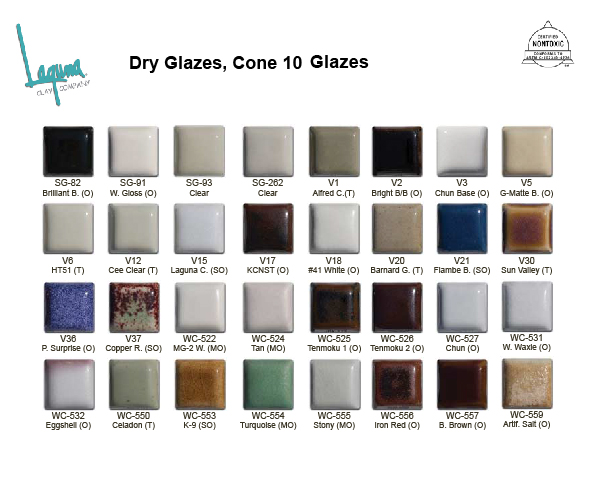 乾粉 Cone 10 Dry Glazes (1300°C)