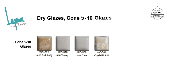 乾粉 Cone5-10 Dry Glazes (1200°C~1300°C)